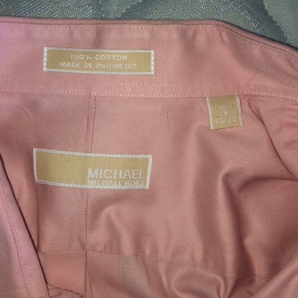 Michael Kors salmon color button down dress shirt - Picture 4 of 5